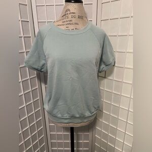 Women's Short Sleeve Pullover Top - Light Blue